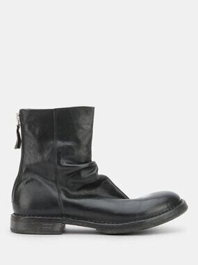 MOMA Tronchetto Uomo Minsk Black Italian Leather Boots Ankle [MENS IT 40/US 7.5]